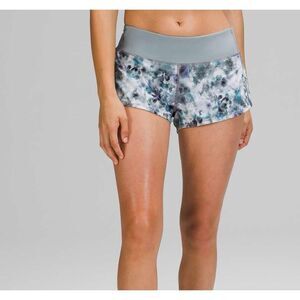 Lululemon Speed Up Low Rise Athletic Shorts 2.5"  Kaleidofloral Multi Blue Cast